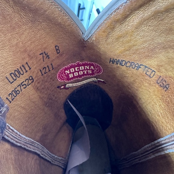 Nocona Handcrafted USA Leather Western Boots – Women’s 7.5 B – OU Sooners Logo - Picture 8 of 8